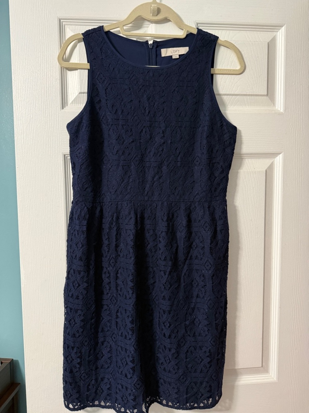 LOFT Navy Lace Circle Skirt